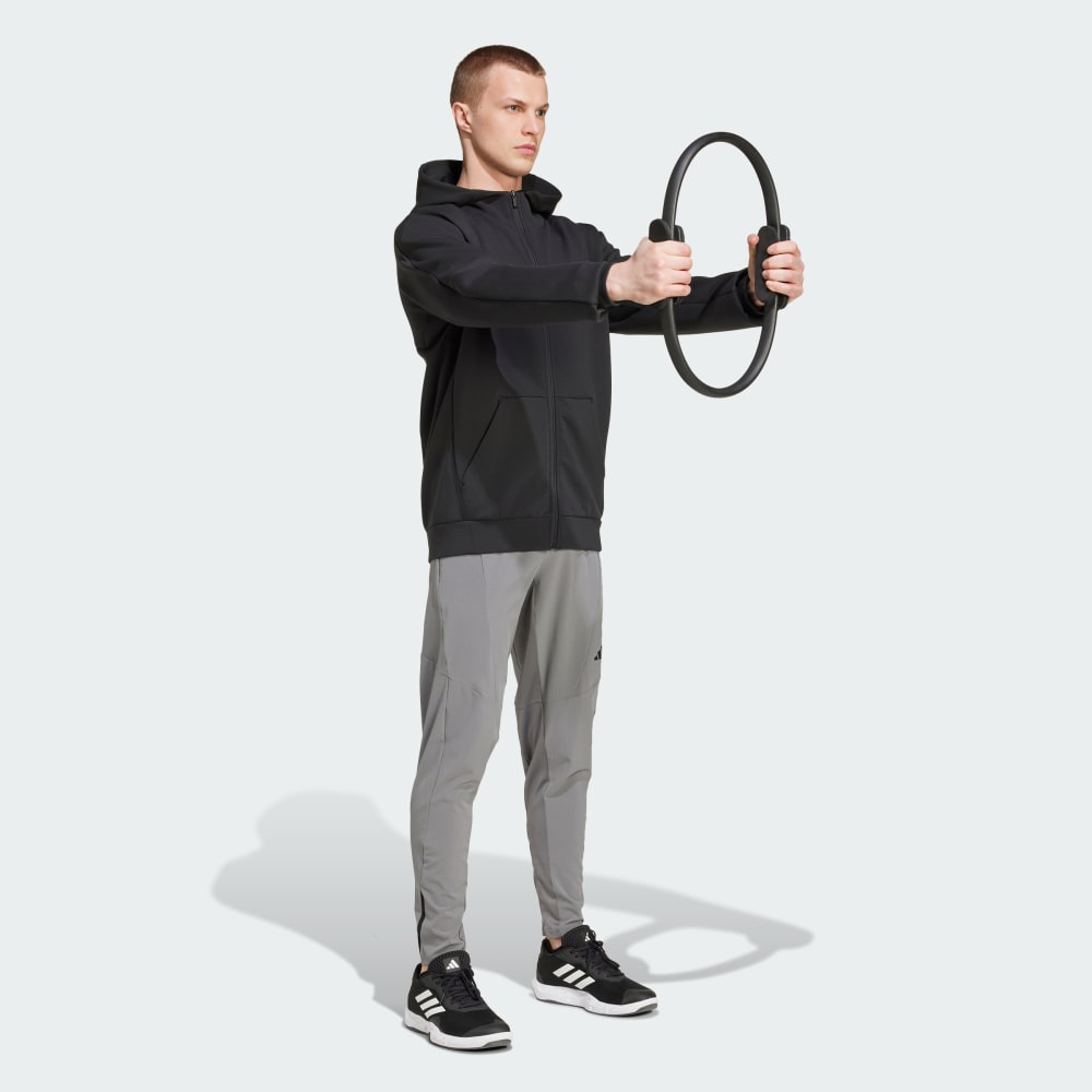 Спортивная толстовка Adidas Designed for Training Full-Zip Track Jacket, черный — фото 3