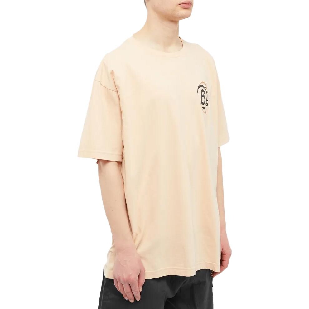 Футболка мужская персиковая Mm6 Maison Margiela, цвет Peach — фото 4