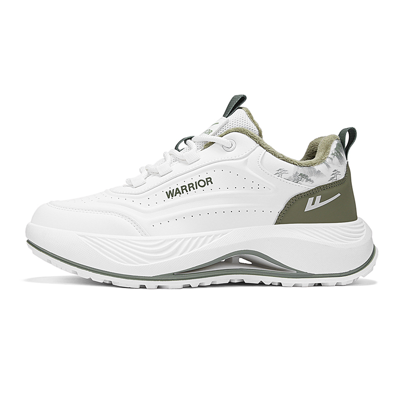 

Термостельки для увеличения высоты, низкие повседневные кроссовки мужские WARRIOR, белый/зеленый