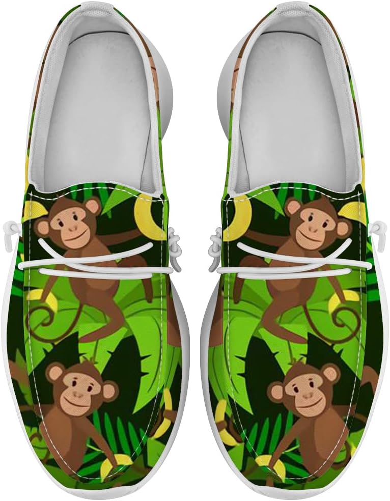 

Кроссовки Quorax Banana для женщин и мужчин, лоферы без шнурков, слипоны, подарки с бананом для женщин и мужчин, зеленый/коричневый