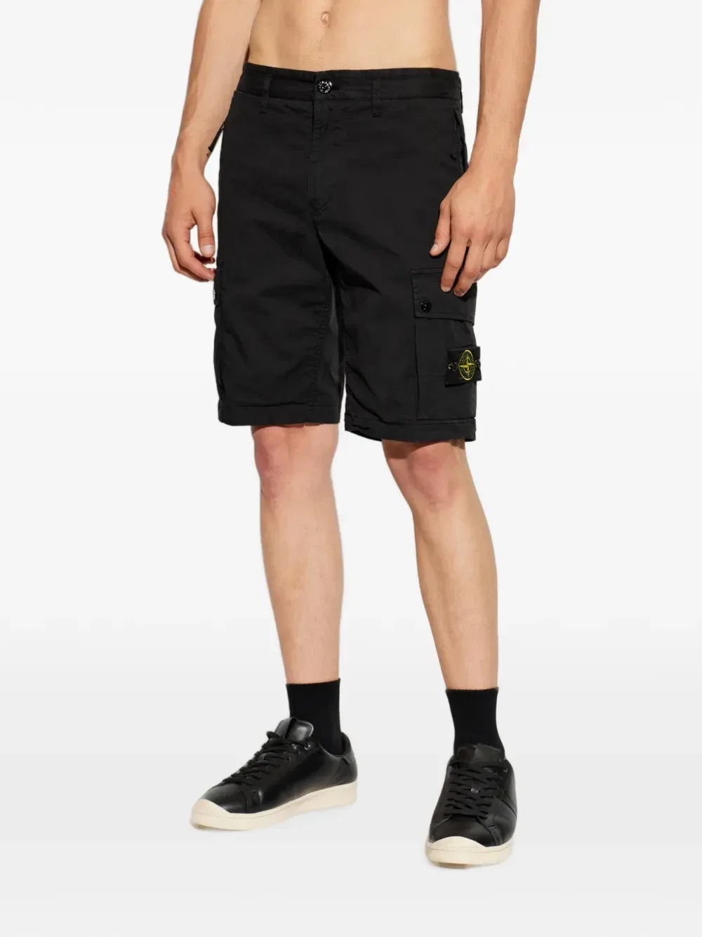 Брюки карго Brushed "old" effect Stone Island, черный — фото 3