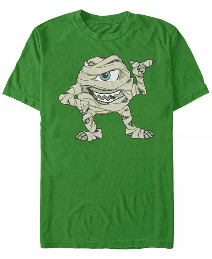 

Мужская футболка с коротким рукавом Disney Pixar Monsters Inc. Mummy Mike Wazowski Fifth Sun, зеленый