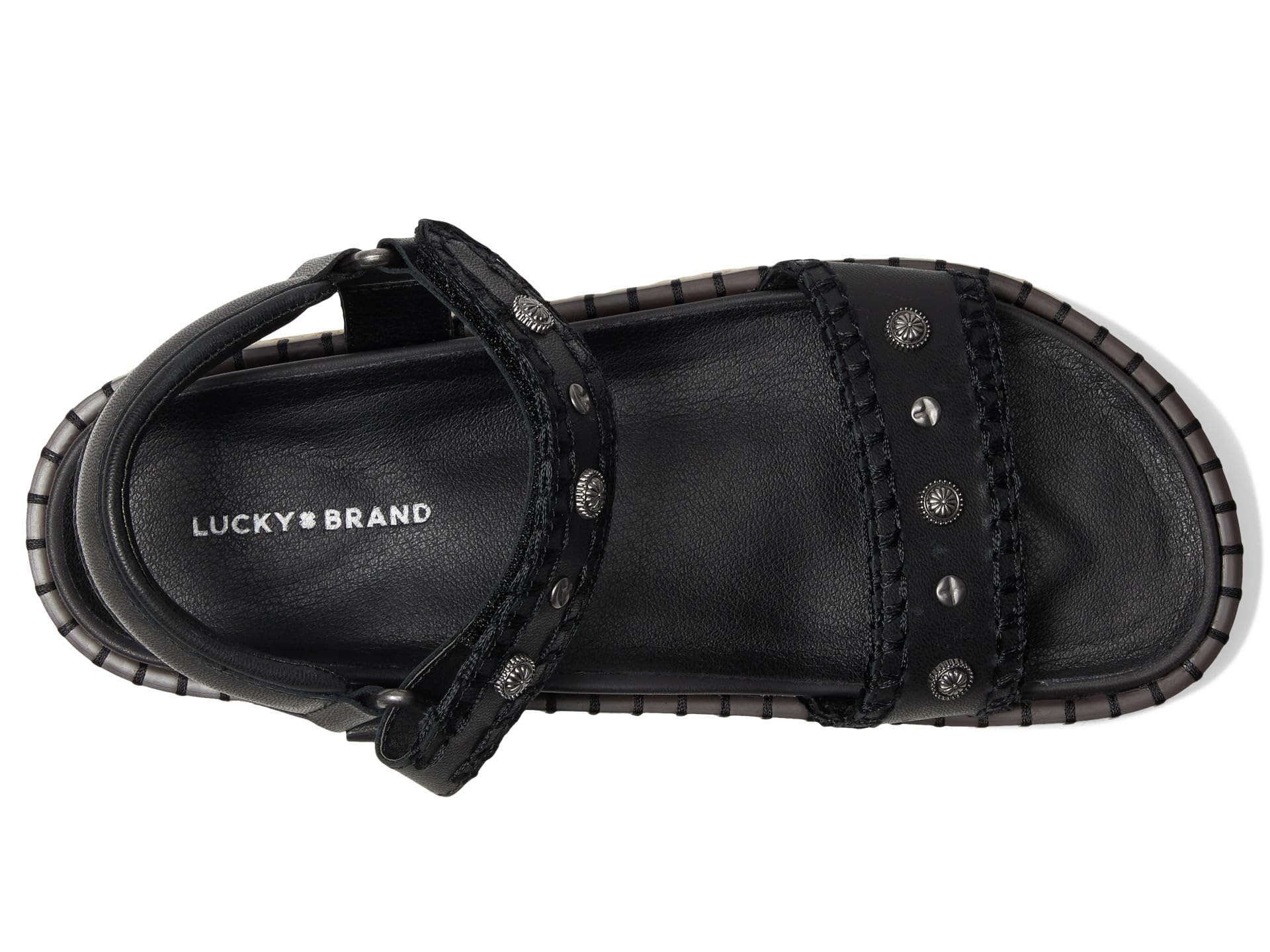 Сандалии Lucky Brand Ullani Studded Platform Sandal, черный — фото 2