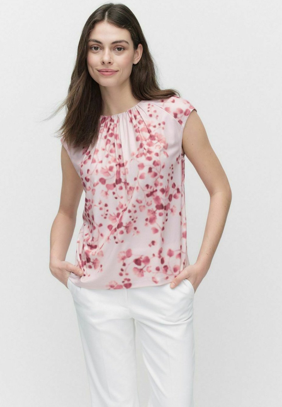 

Футболка с принтом ANAIS FLOWER PRINTED BLOUSE STOCKH LM, розовый