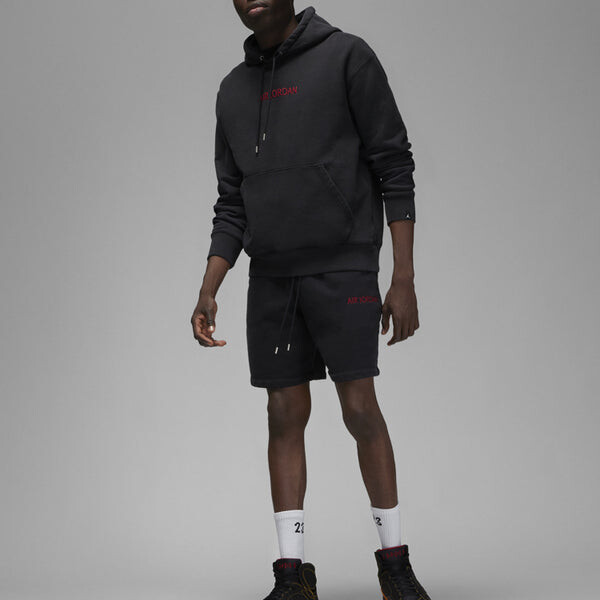 Толстовка Air Jordan Wordmark Fleece Hoodie 'Black', черный — фото 2