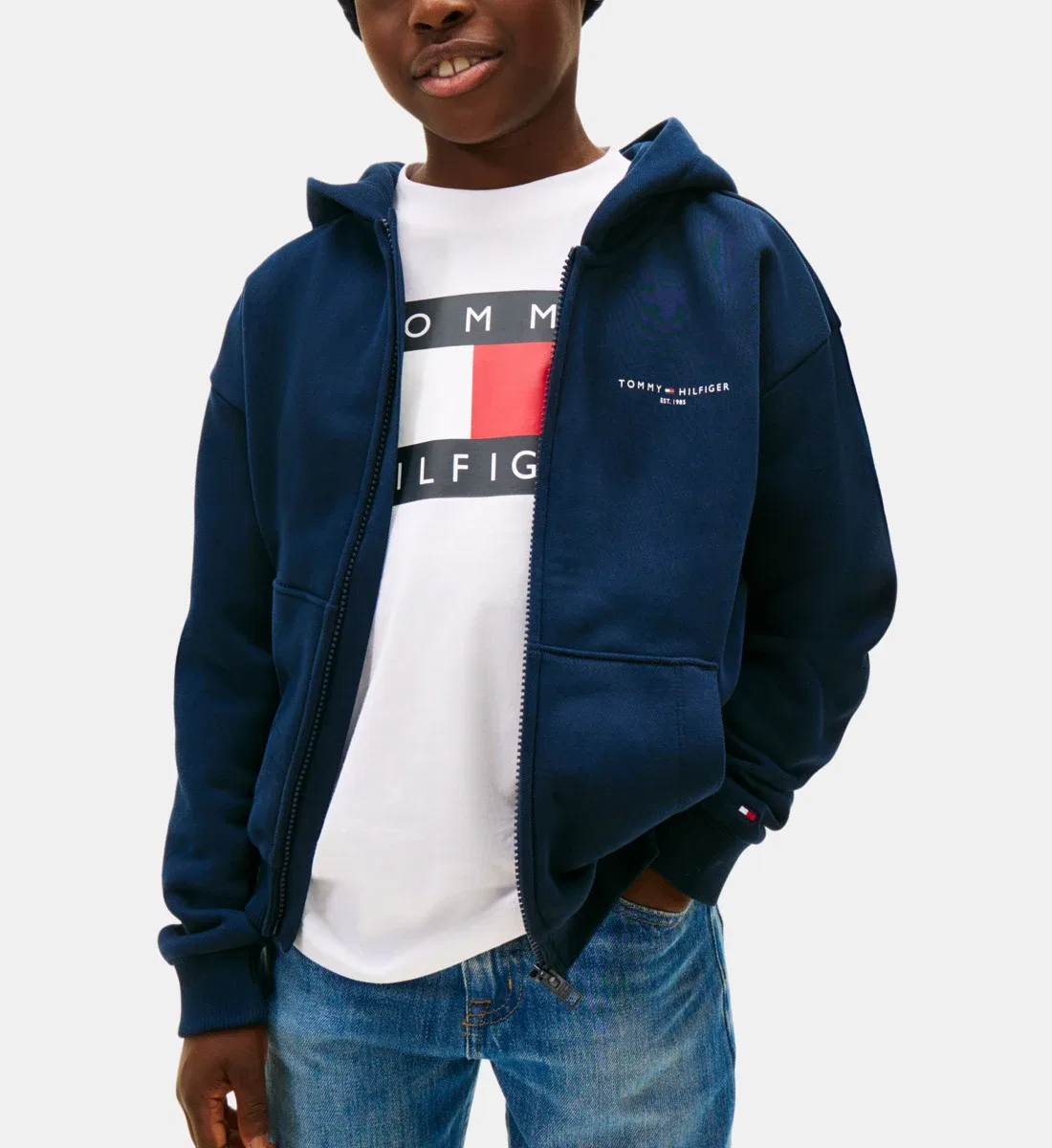 Фирменная толстовка из хлопкового трикотажа Tommy Hilfiger, синий — фото 3