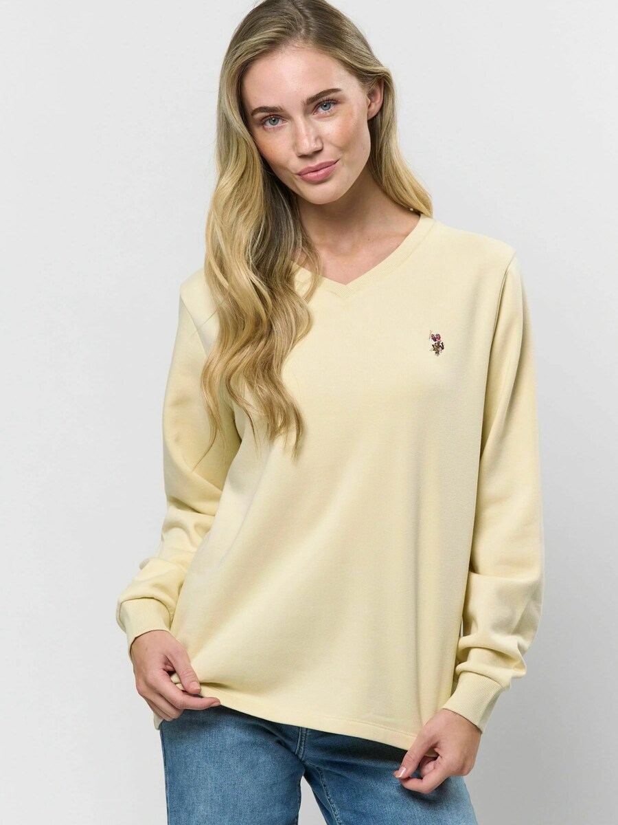 Свитер U.S. POLO ASSN.  Macy, светло-желтый — фото 3