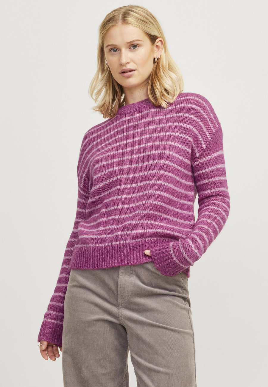 

Джемпер JJXX JXPENELOPE CREW NECK, Fuchsia Red Stripesmoonlite Mauve/Pink