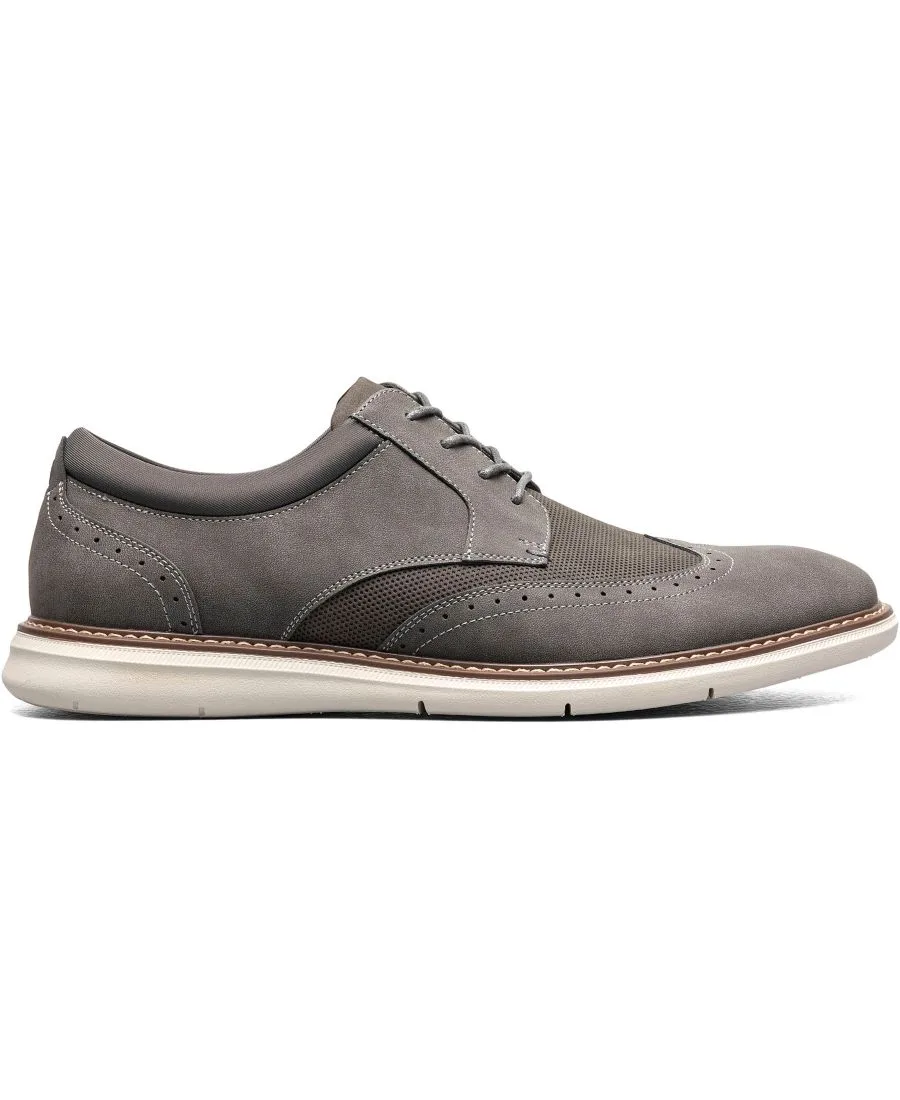 Мужские оксфорды Chase Wingtip Nunn Bush, серый мультиколор — фото 4