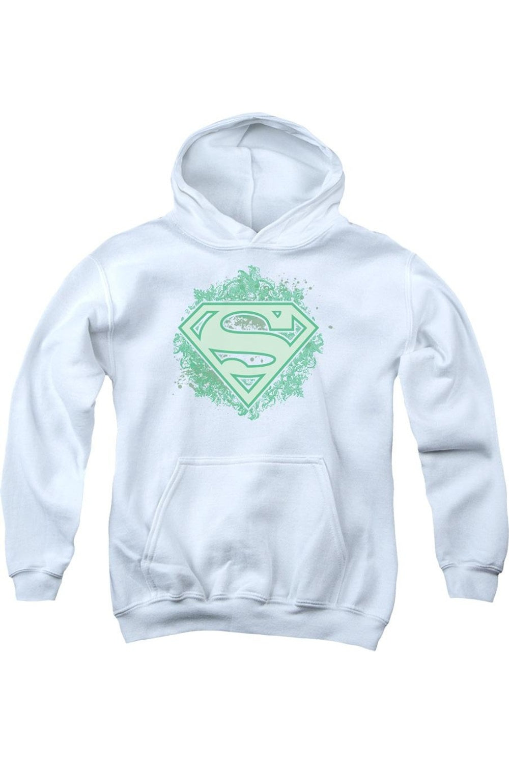 

Молодежная толстовка с капюшоном Superman и узорчатым щитом Gildan, белый