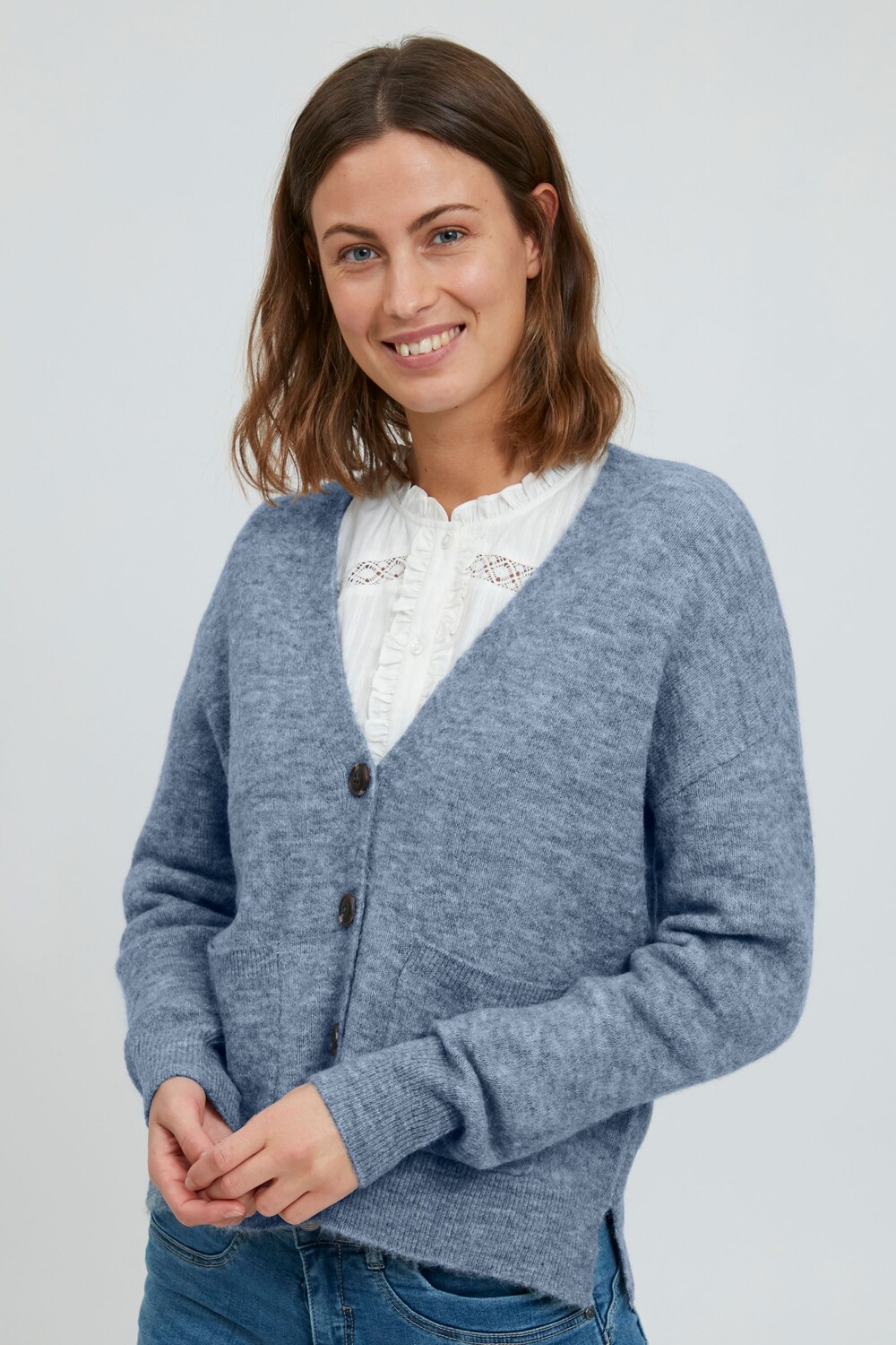 

Утепленный жилет Fransa Strickjacke, синий
