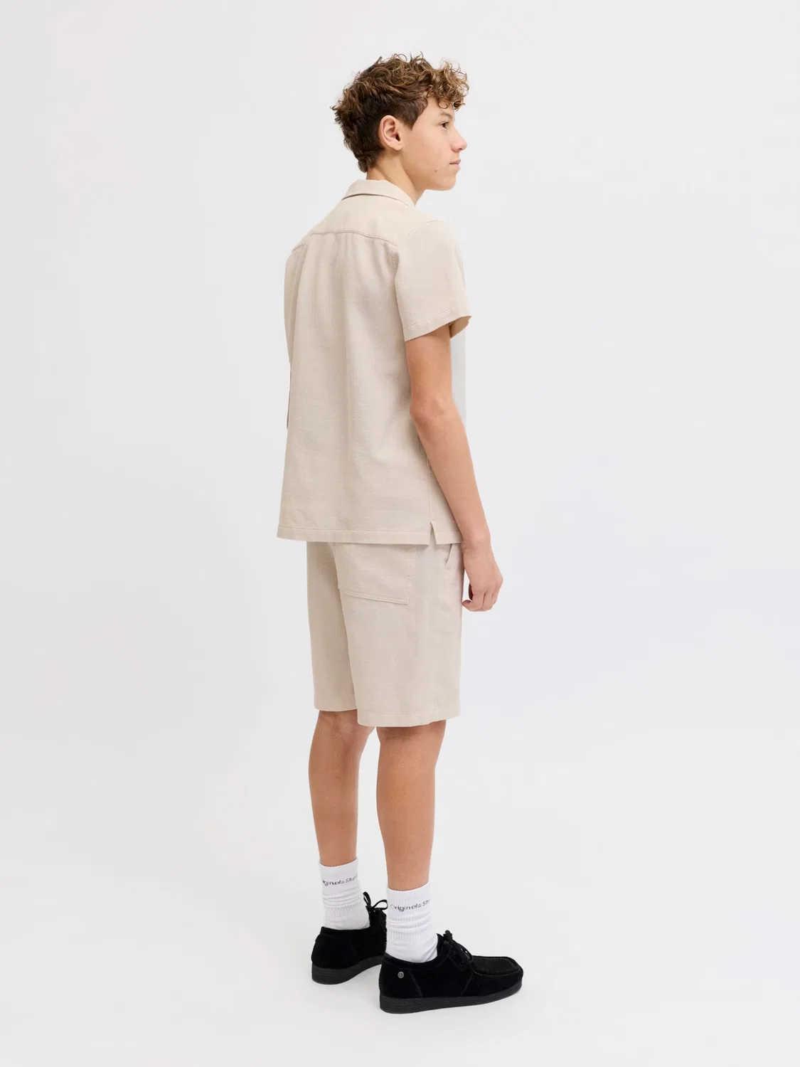 Удобная рубашка на пуговицах 'JJGLOBAL' Jack & Jones Junior, Light Grey — фото 4