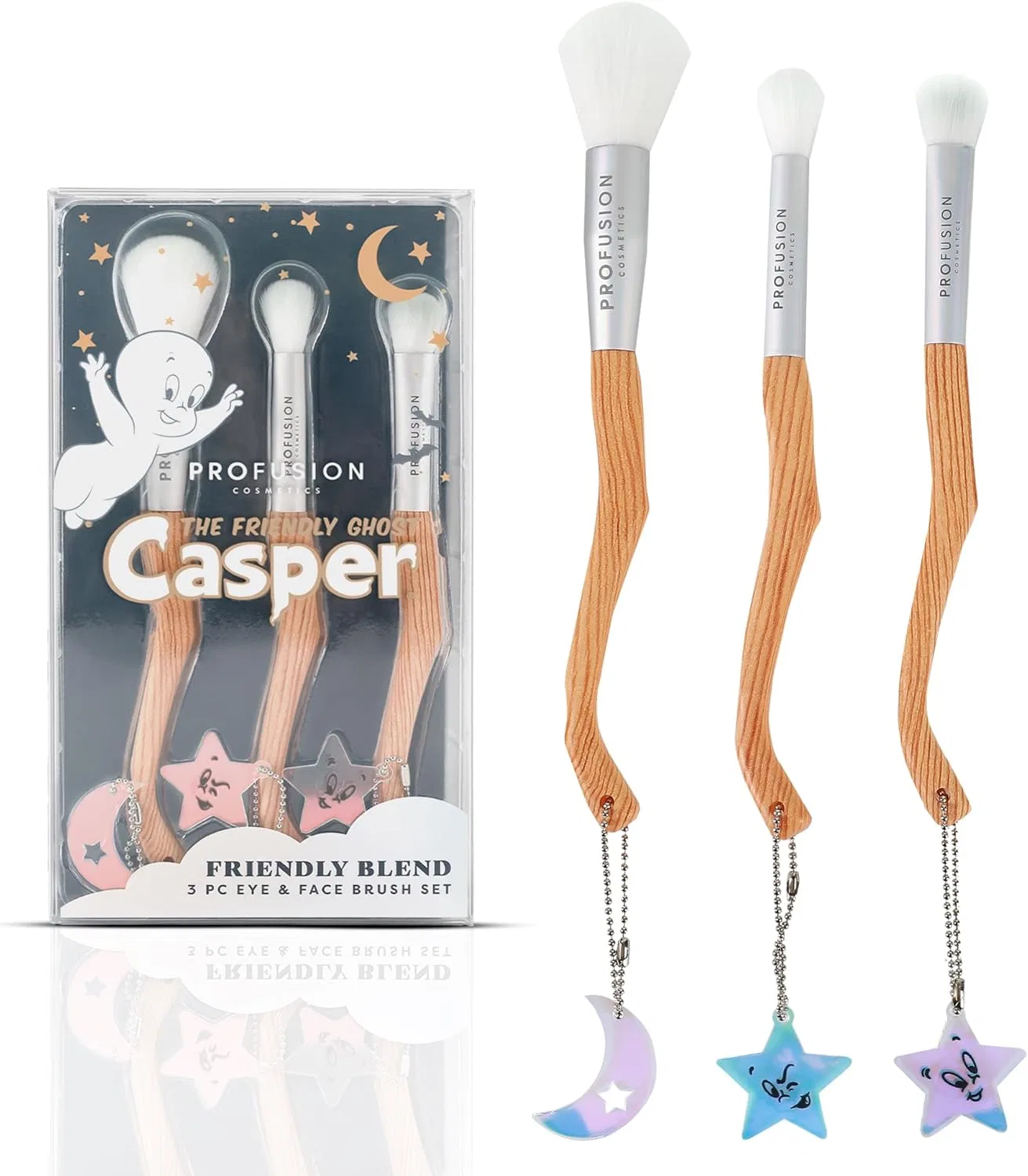 Набор кистей для макияжа Casper the Friendly Ghost 3 шт Profusion Cosmetics