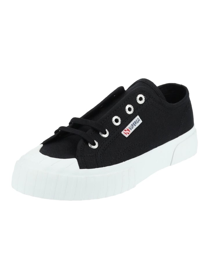 

Кроссовки на шнуровке Superga, черный/белый