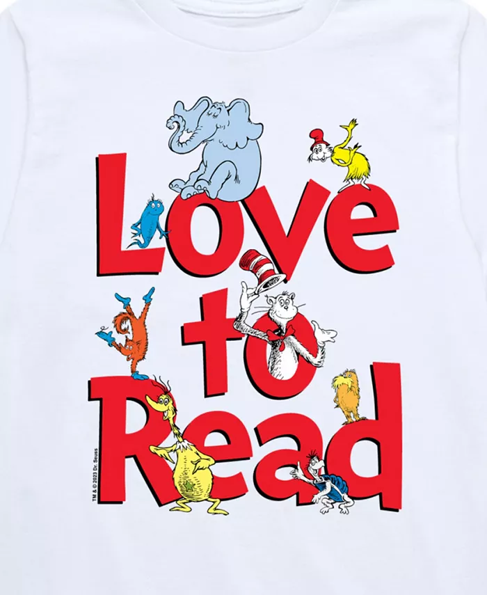 Футболка с принтом "Big Boys Love to Read" Dr. Seuss, белый — фото 3
