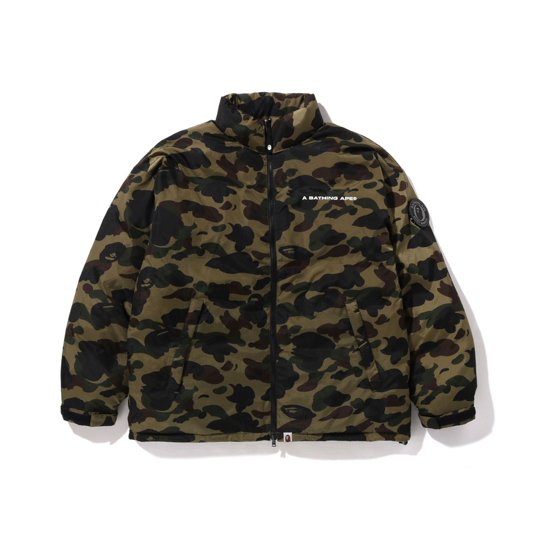 

A BATHING APE Бейп 1st Camo реверсивная пуховая куртка, Green GRX