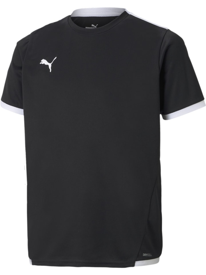 

Черная спортивная футболка TeamLIGA Jersey Jr. Puma, Черный, Черная спортивная футболка TeamLIGA Jersey Jr. Puma