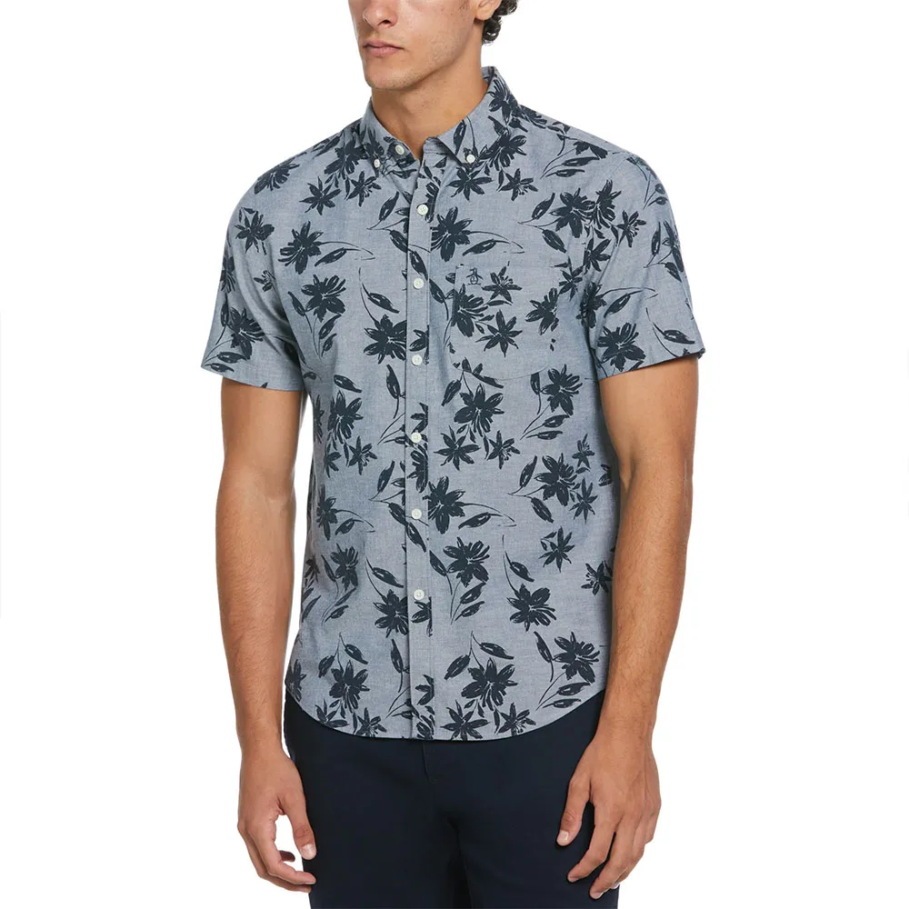 

Рубашка Original Penguin Chambray Stretch Aop Floral, синий
