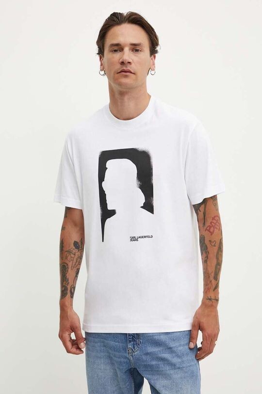 

Хлопковая футболка Karl Lagerfeld Jeans, белый