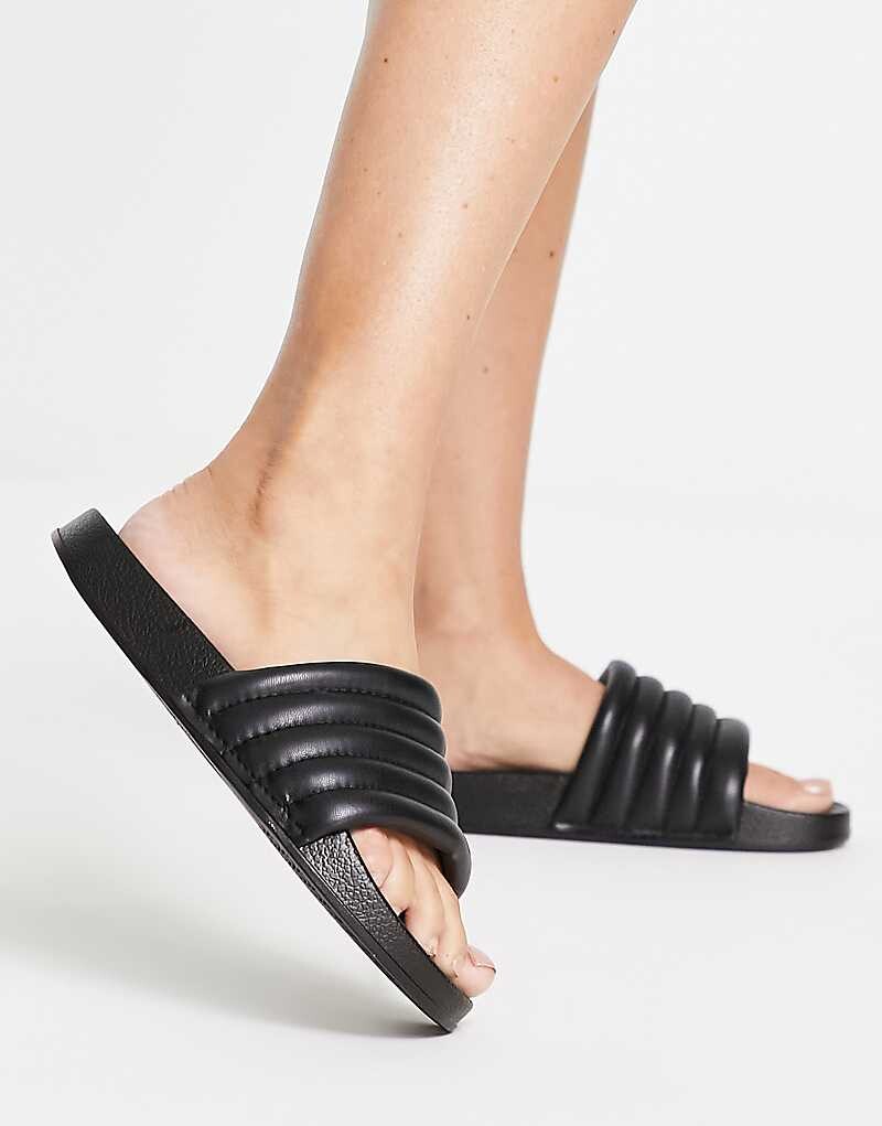 

Steve Madden - Slay - Черные сандалии на плоской подошве