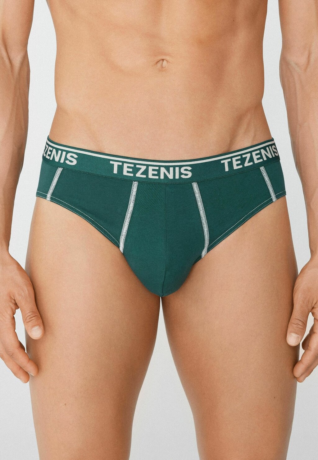 

Трусы MIT KONTRASTFARBENEN NÄHTEN UND LOGO Tezenis, цвет Mottled Green