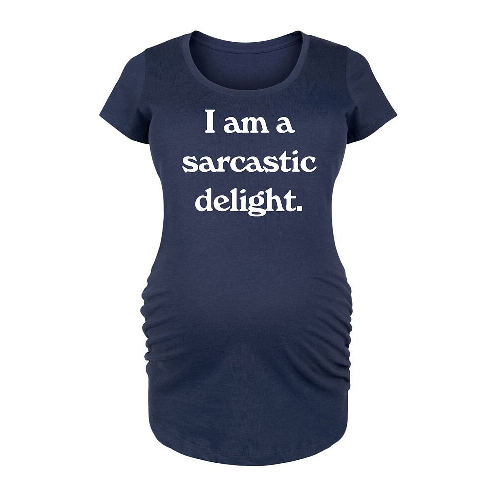 

Футболка с рисунком Maternity I Am A Sarcastic Delight Licensed Character, темно-синий
