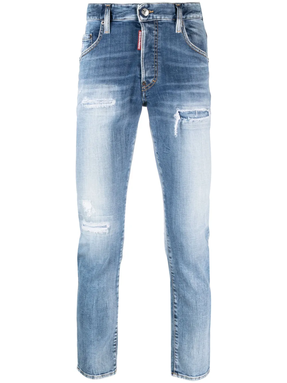 

Джинсы скинни с нашивкой-логотипом DSQUARED2, синий
