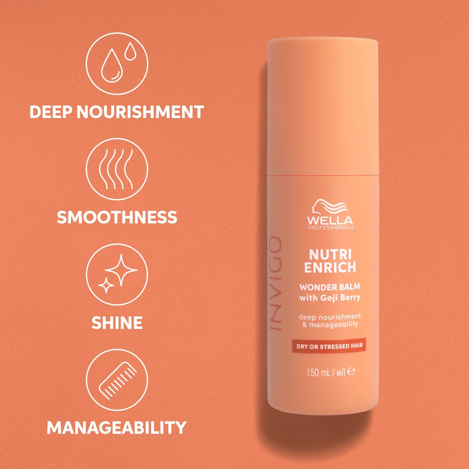 Маска для волос invigo nutri-enrich wonder balm Wella Professionals, объем 150 мл — фото 3