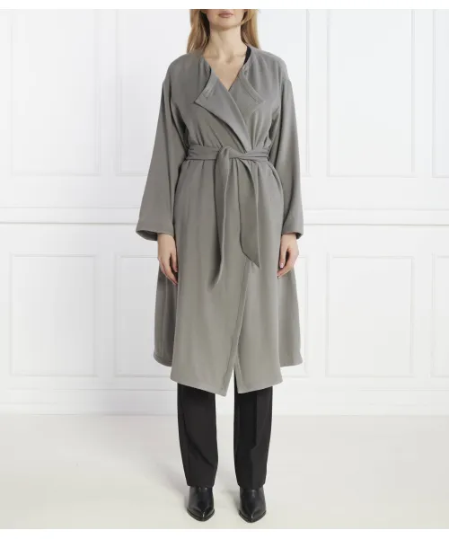 

Шерстяное пальто Emporio Armani, серый