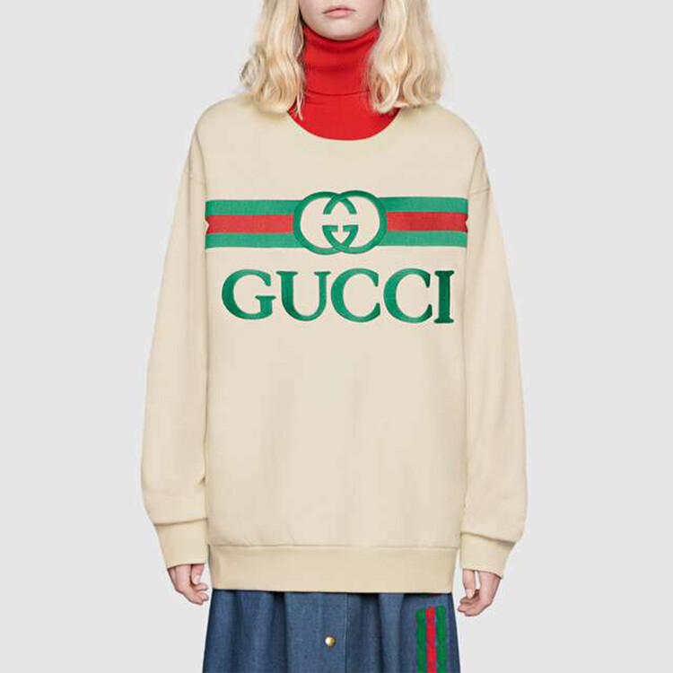 Толстовка женская Gucci Классическая, Премиальное качество, молочный — фото 3