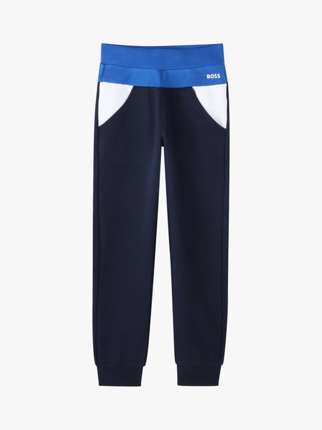 

Детские джоггеры с эластичным поясом и цветными блоками HUGO BOSS, Navy