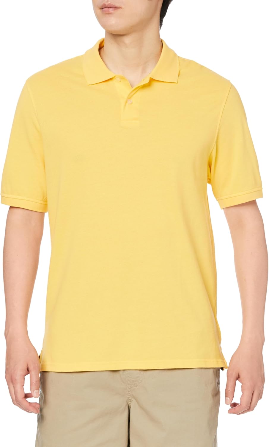 

Мужская хлопковая поло-рубашка пике Amazon Essentials, стандартного кроя, желтый