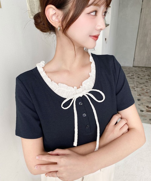 

Футболка-поло многослойная с воротником-стойкой Moment+, темно-синий