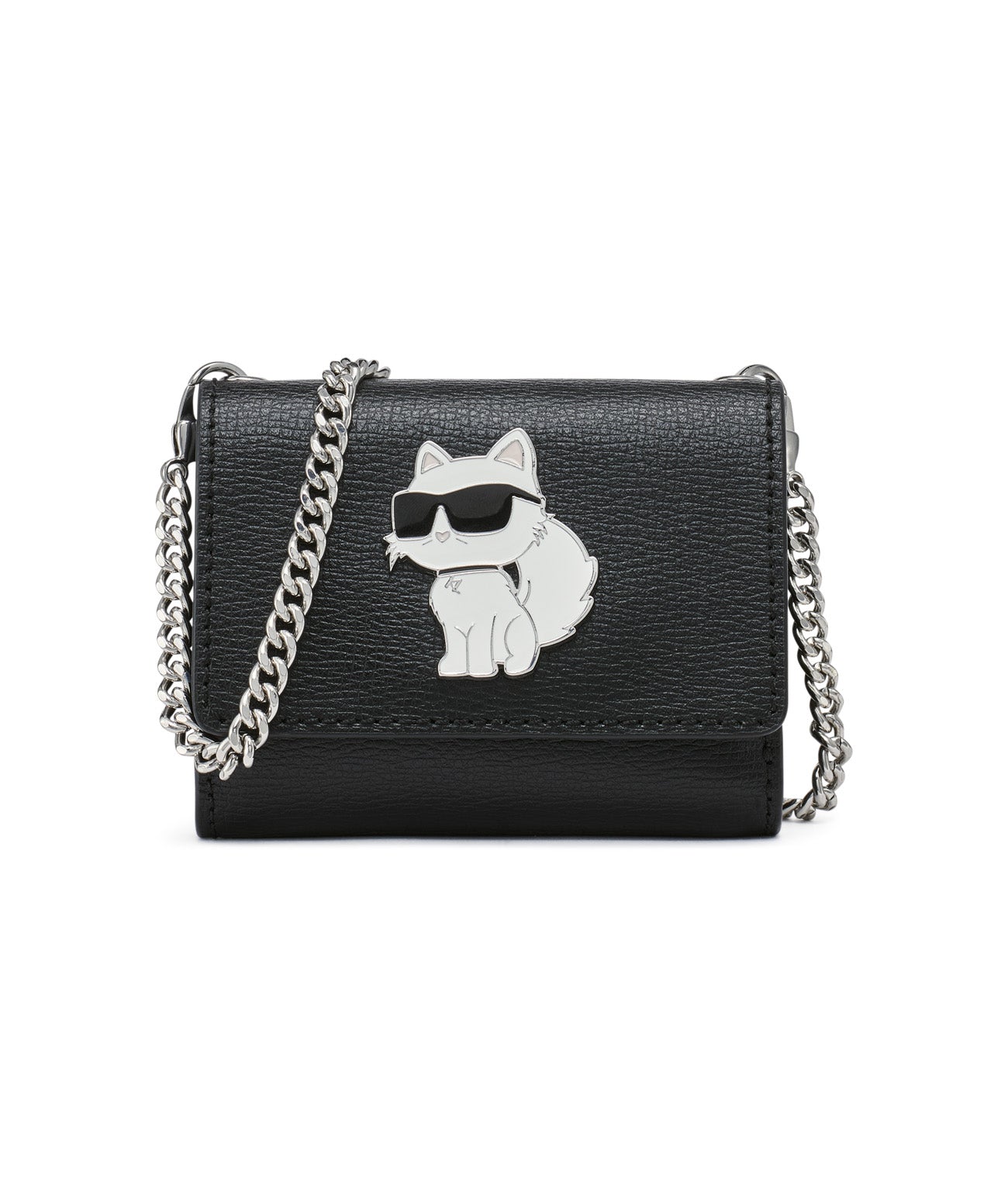 

Маленький кошелек с булавкой choupette, съемная цепочка KARL LAGERFELD PARIS, черный