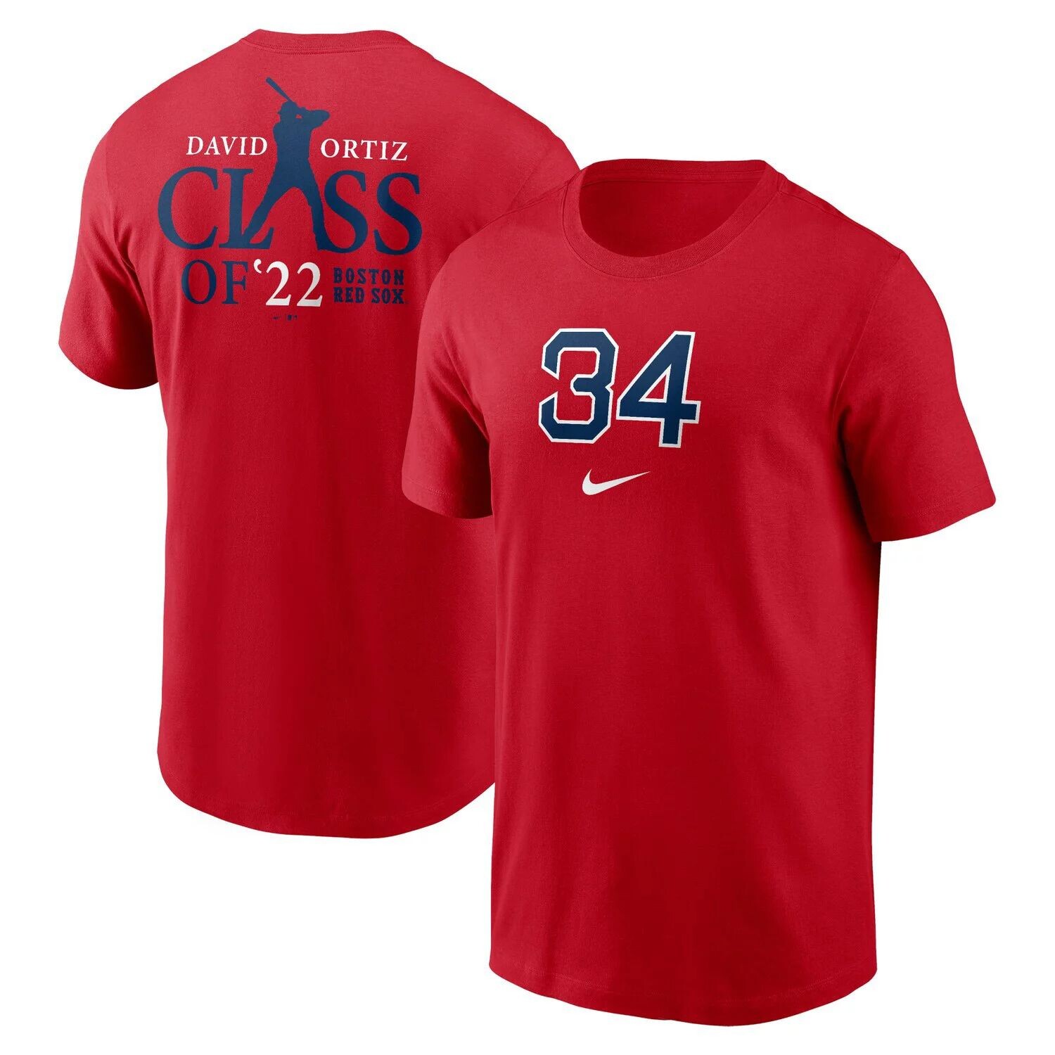 

Мужская футболка Nike David Ortiz Red Boston Red Sox 2022 Hall of Fame Essential