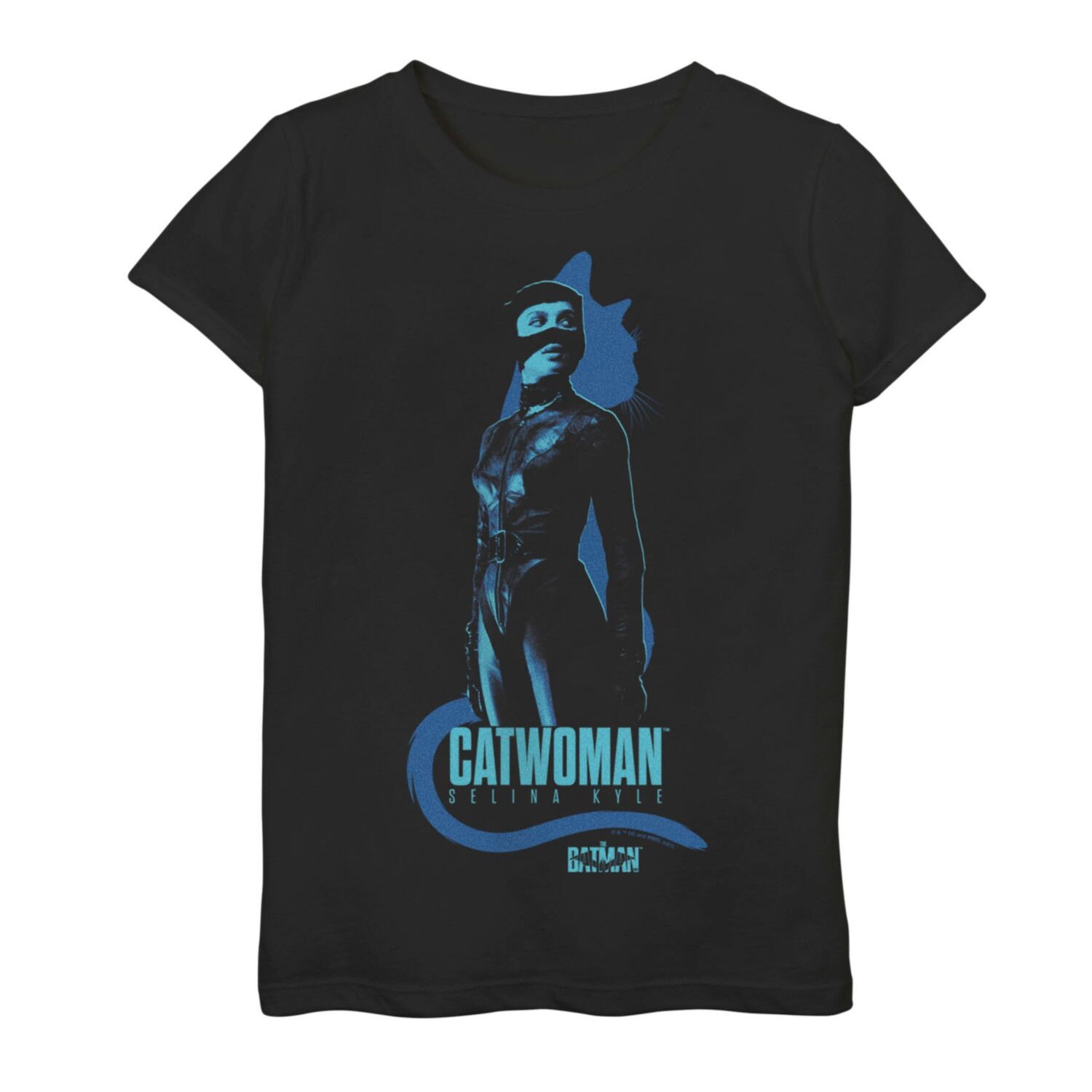 

DC Comics для девочек 7–16 лет Женщина-кошка Бэтмен в синей футболке с рисунком Licensed Character