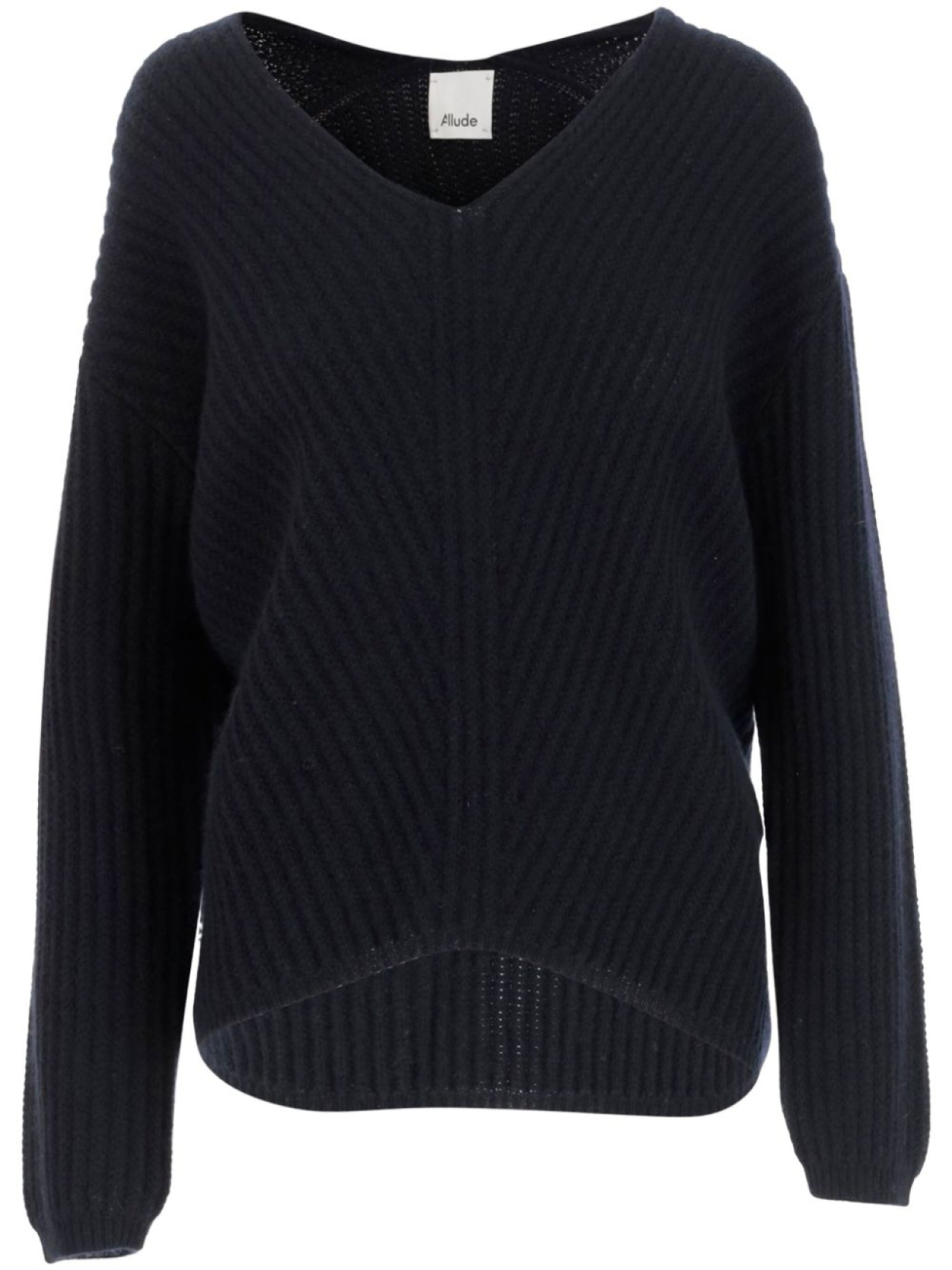 

Allude кашемировый свитер в рубчик, черный
