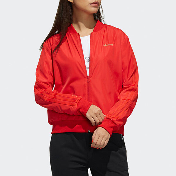 Куртка neo jkt повседневная спортивная куртка красная Adidas, красный — фото 3
