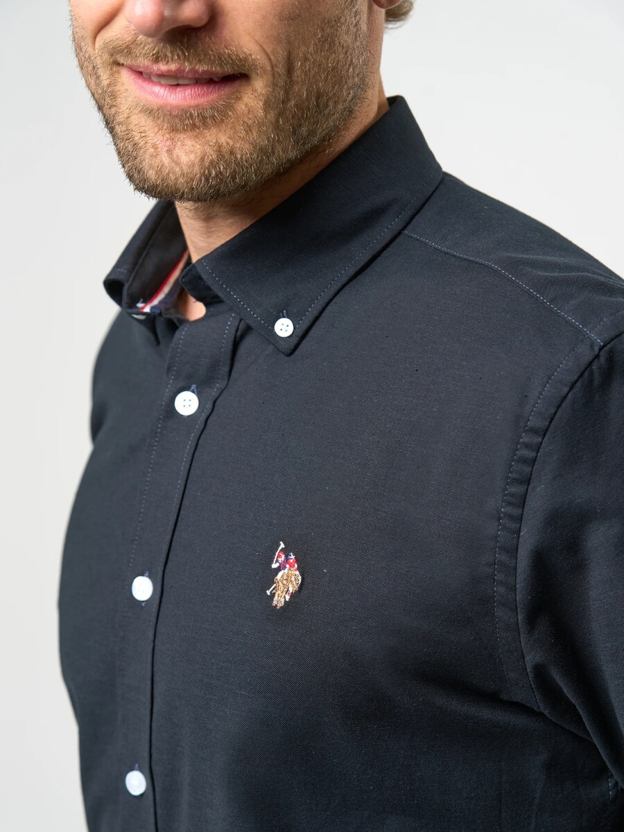 Рубашка на пуговицах классического кроя U.S. POLO ASSN. Calvert, морской синий — фото 4