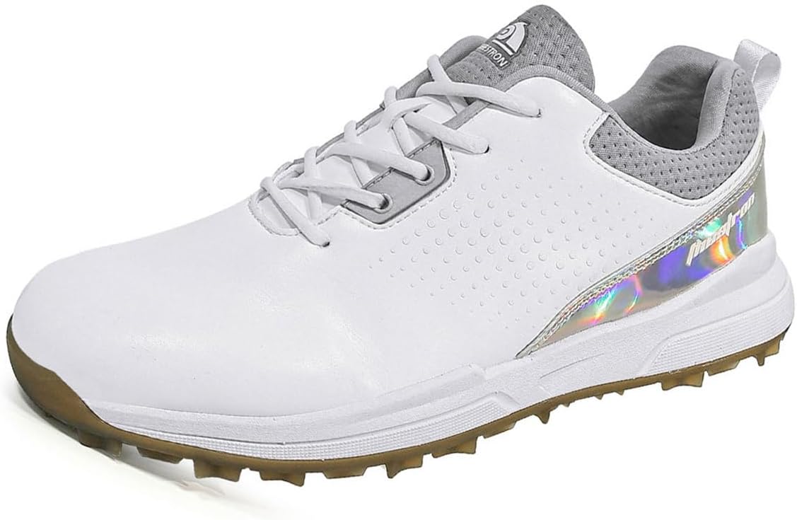 

Водонепроницаемые мужские ботинки для гольфа, нескользящие, водоотталкивающие, легкие, дышащие, профессиональная обувь для гольфистов на открытом воздухе Omcam, белый