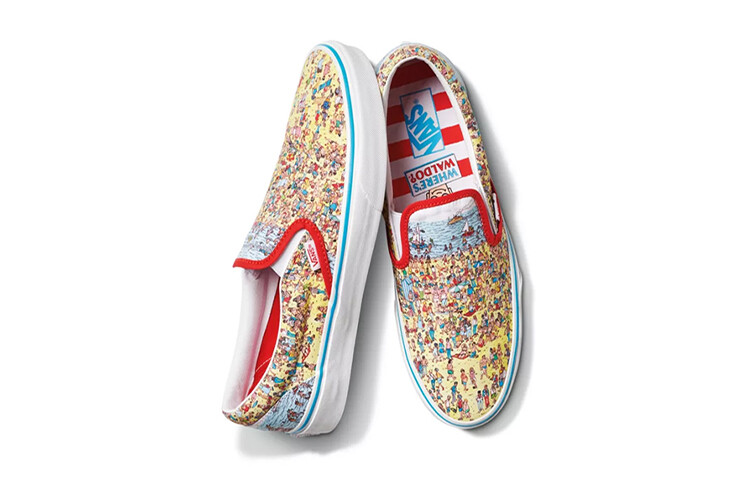 Кроссовки Vans Classic Slip-On Wheres Waldo Beach Kids — фото 2