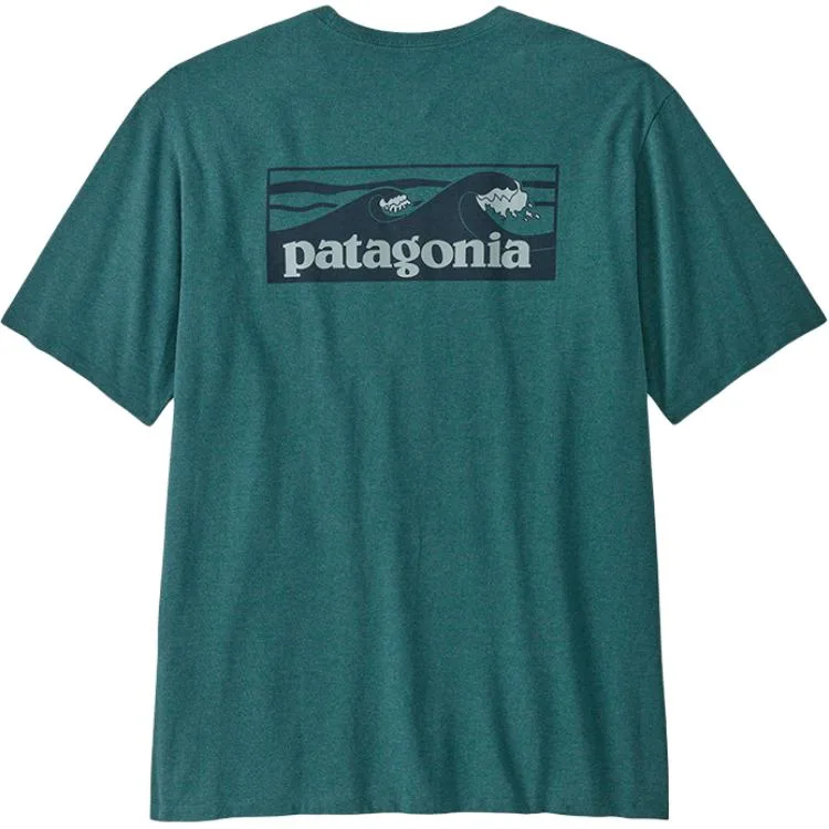 Футболка с принтом логотипа Patagonia, Wetland Blue/WLDB