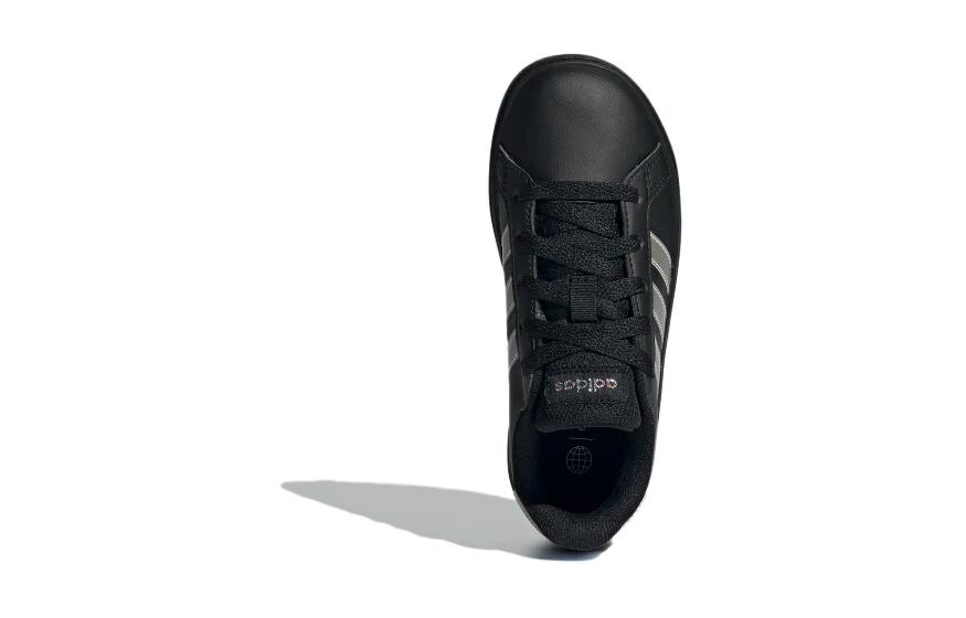 GRAND COURT Детские кроссовки для скейтбординга PS Low-top Core Black/Iridescent/Cloud White Adidas Neo, черный/синий/фиолетовый — фото 4