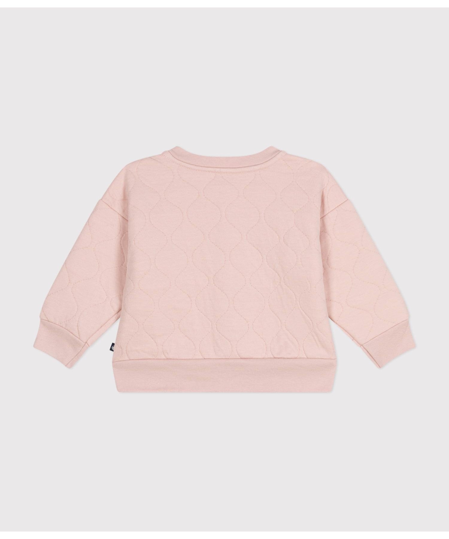 Стеганый кардиган с кубическим рисунком PETIT BATEAU, Light Pink — фото 4
