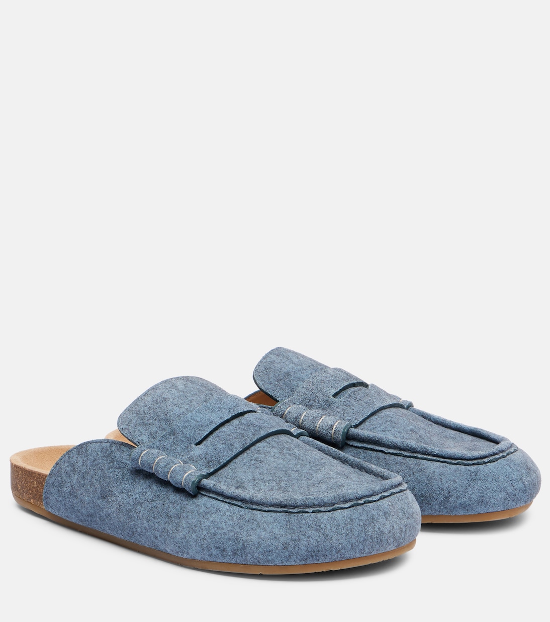 Замшевые мюли JW Anderson, Denim Blue