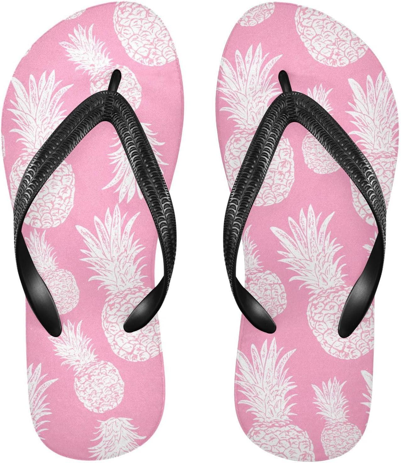 

Мужские и женские пляжные шлепанцы White Pineapple с ананасом, для душа, резиновые, нескользящие, летние тапочки для ходьбы Sinestour, белый