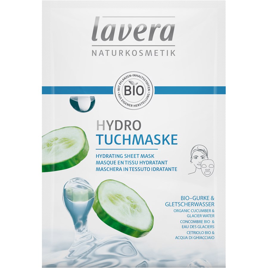 

Маска для лица Lavera Hydro Tuchmaske, Bio-Gurke & Gletscherwasser 21 ml