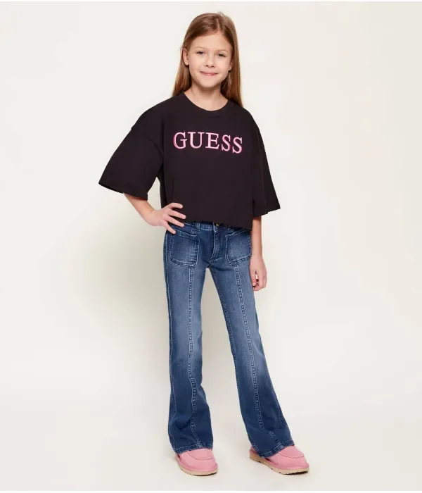 Футболка cropped fit Guess, черный — фото 2