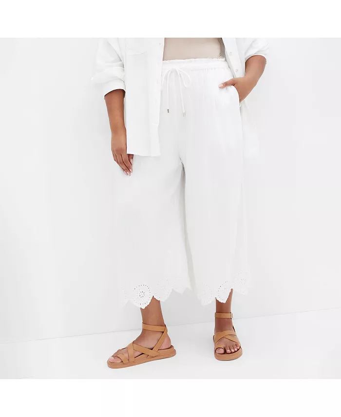 

Брюки Alaia Plus Size CITY CHIC, слоновая кость/кремовый