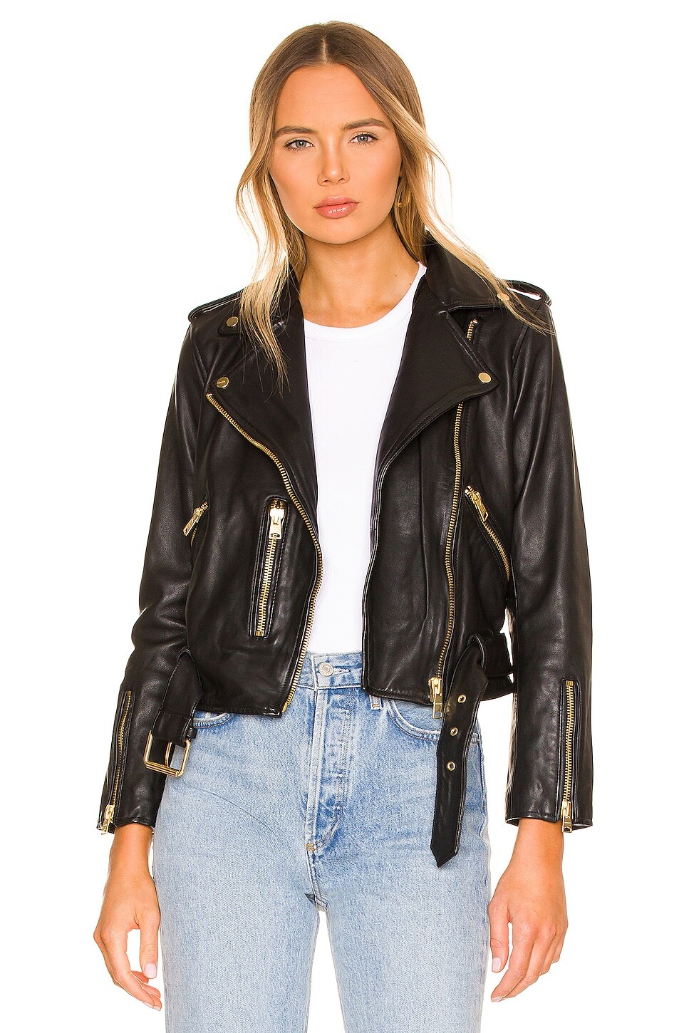 

Куртка ALLSAINTS Balfern Gold Biker, черный